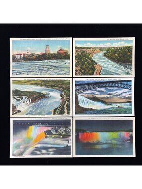 Vintage Postcard Lot Niagara Falls American Whirlpool Rapid New York Boat Bridge
